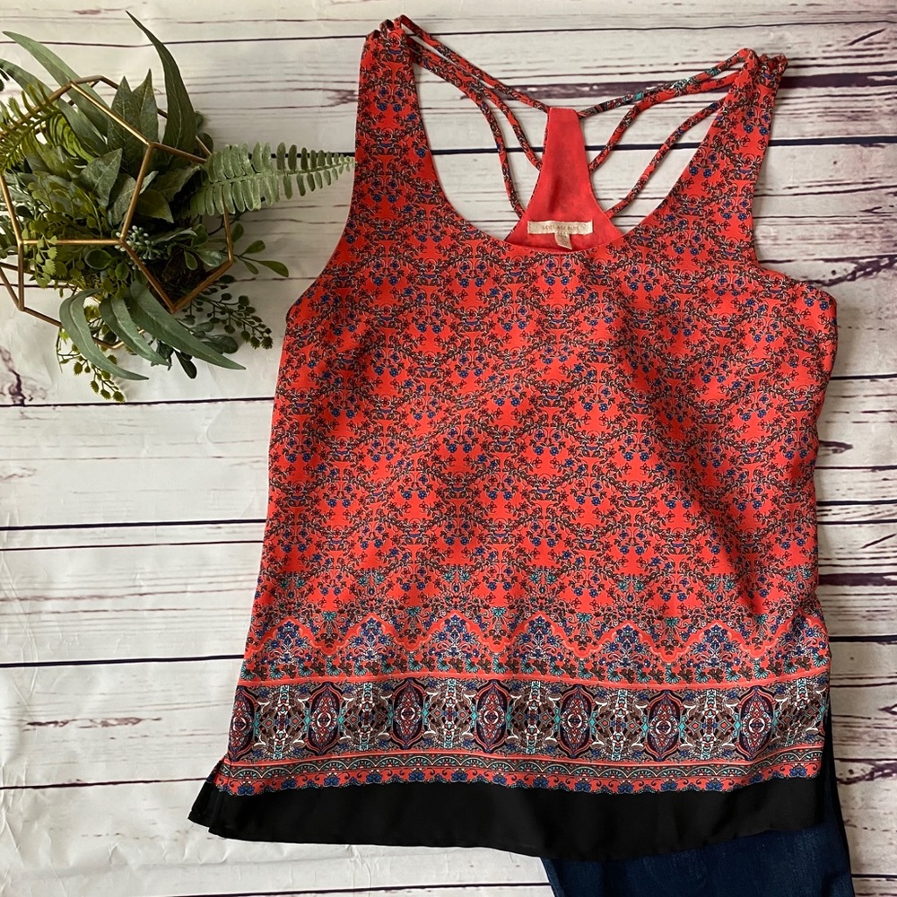 Skies Are Blue Morgan Cross Back Top Size M